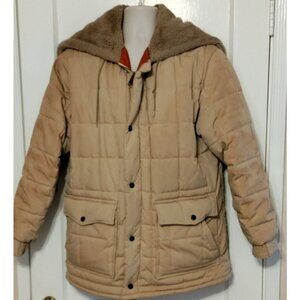 Vintage Cooper Sportswear Flight Bomber Jacket Fur Collar Puffer Coat Size 42